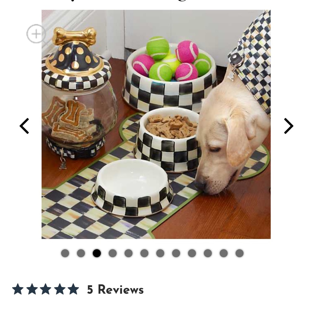 Mackenzie-Childs Courtly Check Large Pet Dish